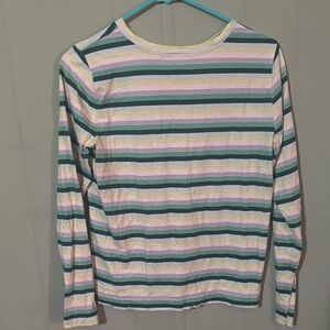 LOFT Multicolor Striped Long Sleeve Tee